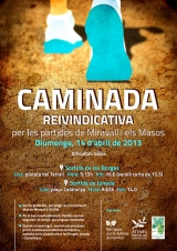 El cartell de la caminada popular.