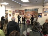 La inauguració de l'exposició (foto: Aj. de Juneda).