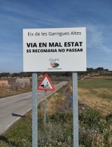 Una de les senyals de la via (foto: Garrigues Altes).