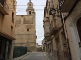 El carrer Carnisseria de les Borges preparat per començar-hi els treballs (foto: Aj. Borges).