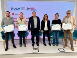 Durant l'entrega de premis als quatre projectes guanyadors (foto: Associació Catalana de Municipis).